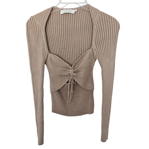 ASTR The Label Nude Cortana Sweater sz Medium $85 Minimalist Casual Sexy Basic - Picture 1 of 5
